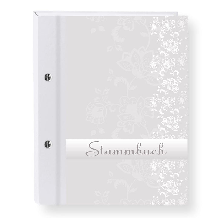 Stammbuchshop stb_lace_hellgrau_a5 Familienstammbuch, Grau, 23 x 18 x 1,7 cm
