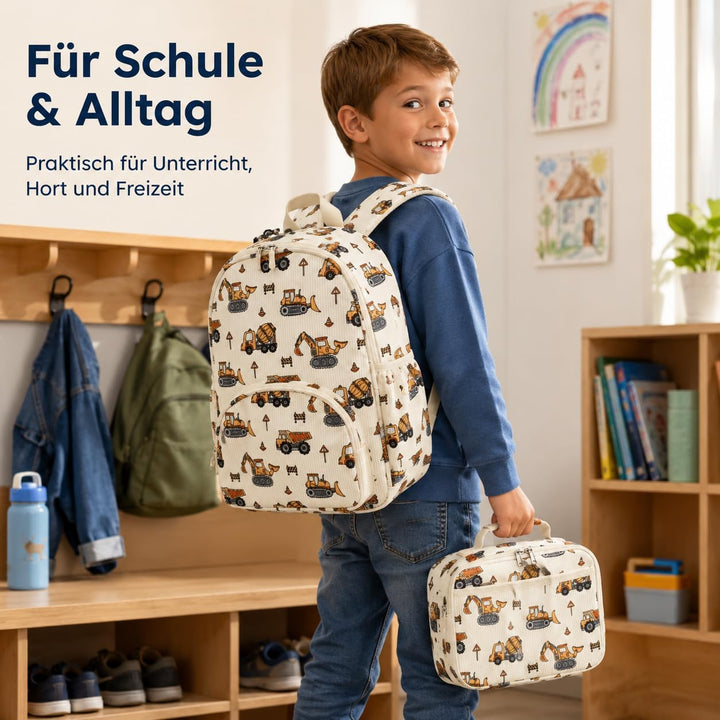 LOIDOU Kinder Vorschulrucksack für Jungen, Schultasche, Kleinkind, leicht, wasserabweisend, Kinderga