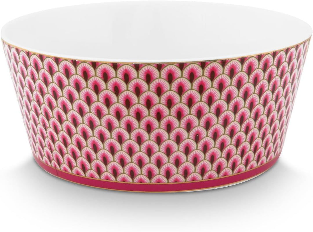 Pip Studio Flower Festival Oriental Geschenkset Schalen und Essstäbchen Dark pink 15cm
