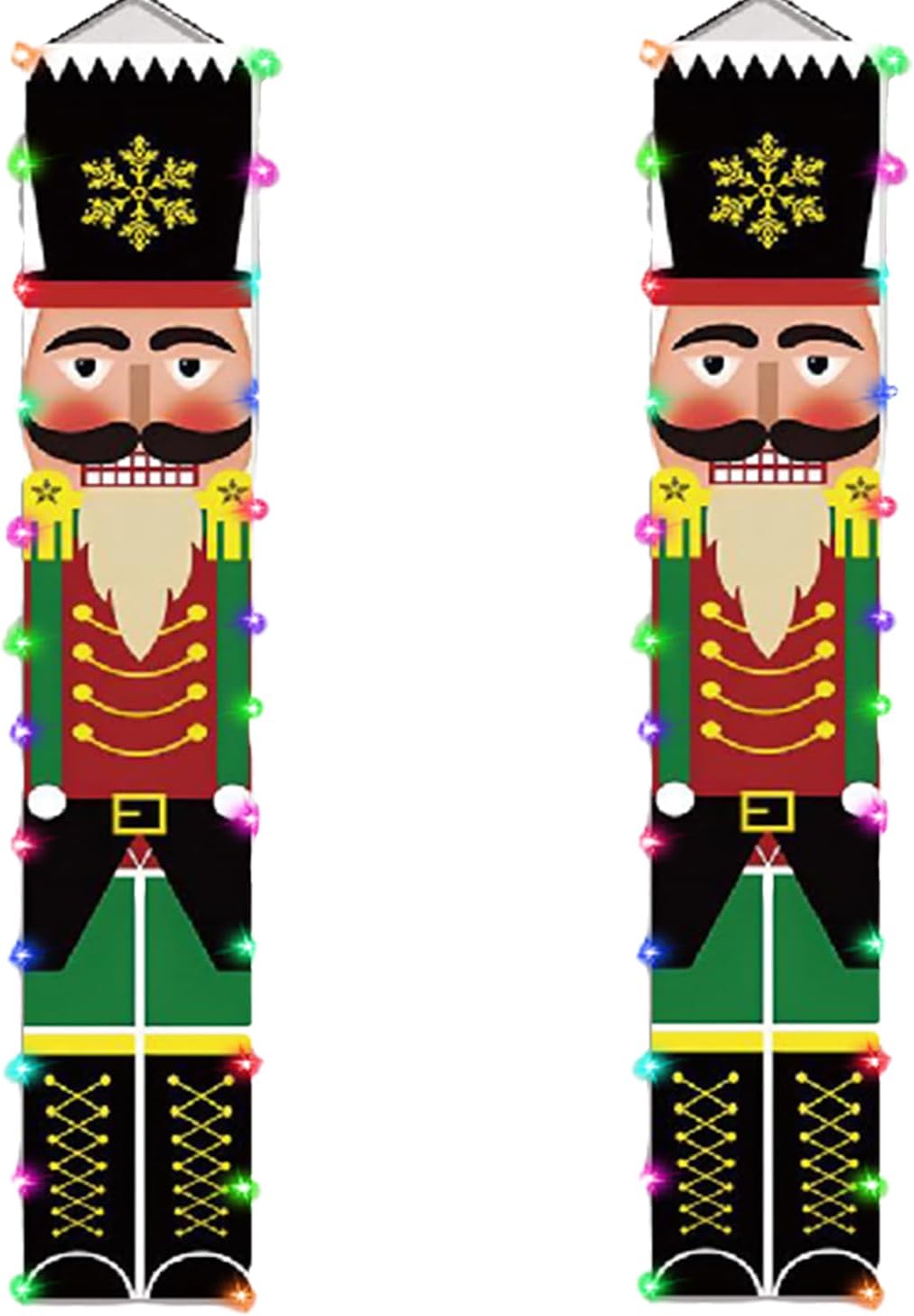 Türschild Weihnachten zum Aufhängen für die Veranda, Weihnachtsbanner mit Nussknacker-Motiv, Modell