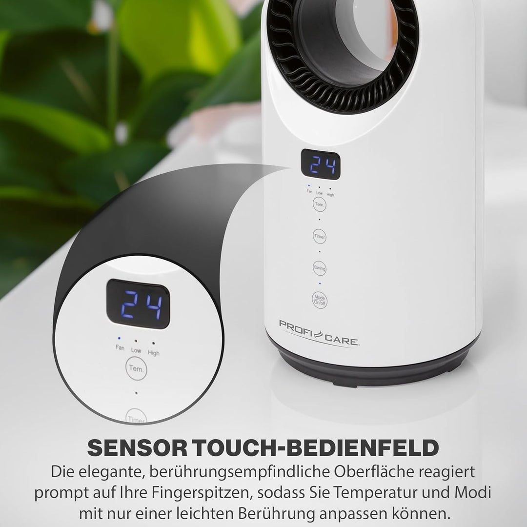 ProfiCare® 2in1 Keramik-Heizlüfter und Tischventilator | 15-35 °C einstellbar | kühlen | Ventilator