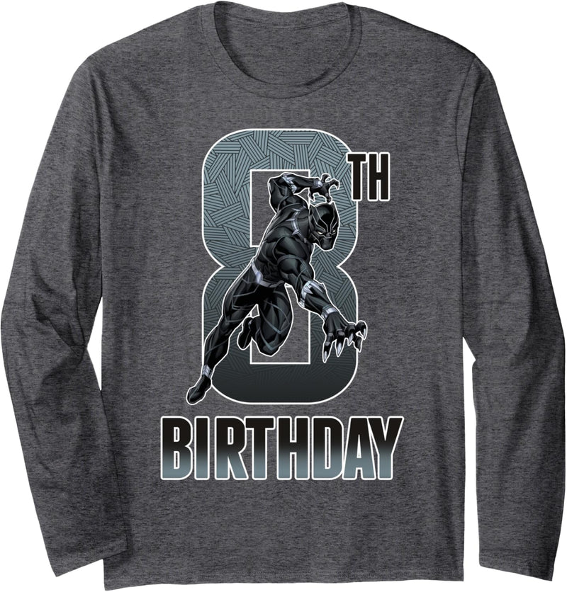 Marvel Black Panther Action Pose 8th Birthday Langarmshirt