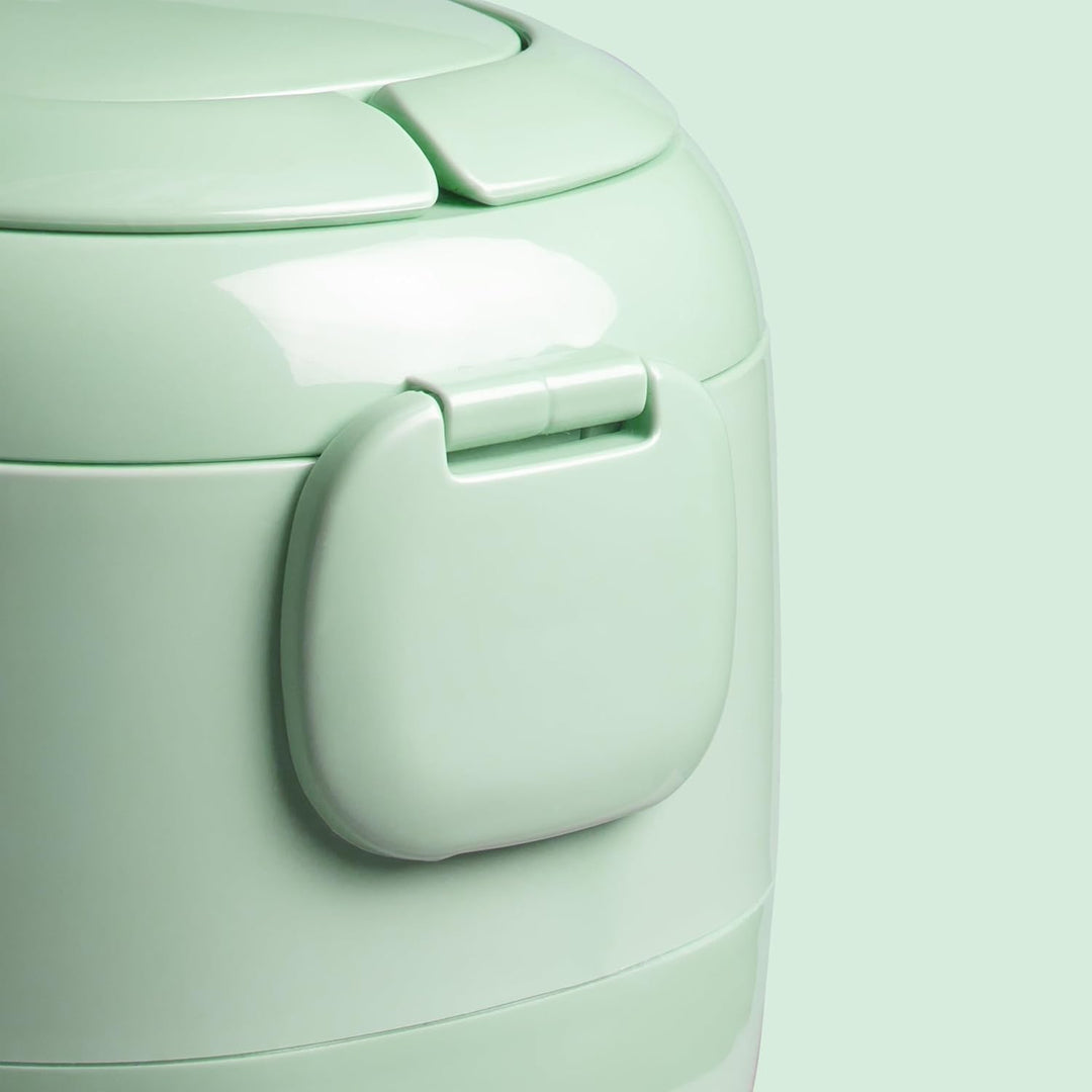 REISHUNGER Mini Reiskocher, salbeigrün | 0,3 L - 1-2 Portionen | hochwertige Keramikbeschichtung - P