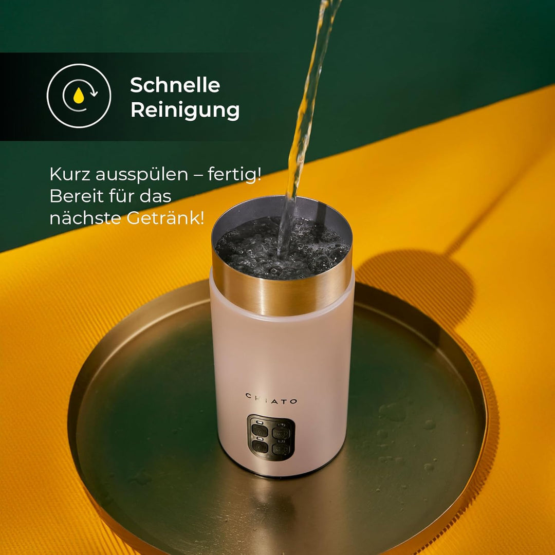 milkPLAY Milchaufschäumer Elektrisch & Milchschäumer - 4- in-1 Milk Frother, Milchkocher & Milchwärm