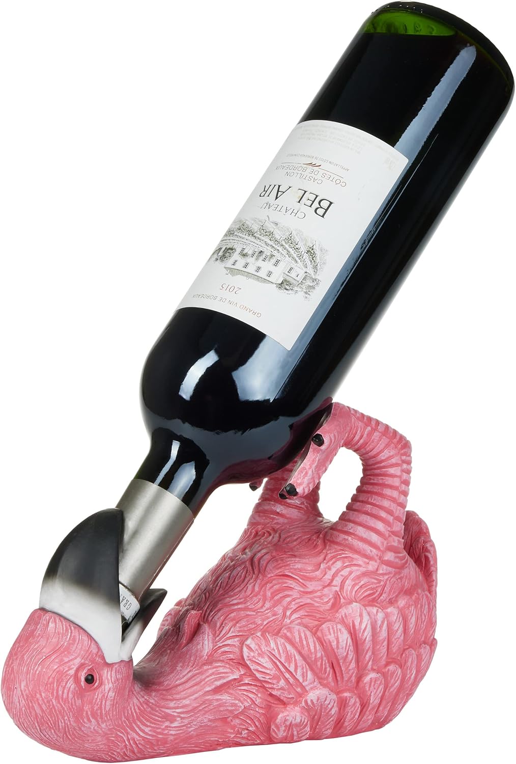 BRUBAKER Weinflaschenhalter durstiger Flamingo - Flaschenhalter Trinkende Tiere - Flaschenständer lu