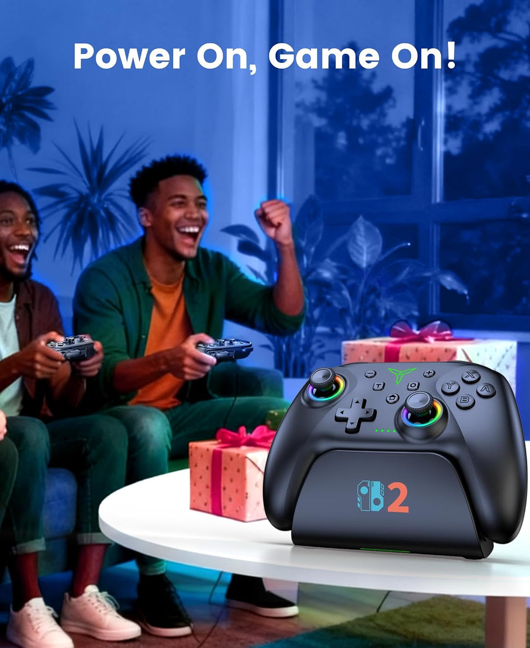 Switch 2 Controller für Switch/OLED/Lite,RGB Lichteffekte Programmierung Pro Controller Wireless mit