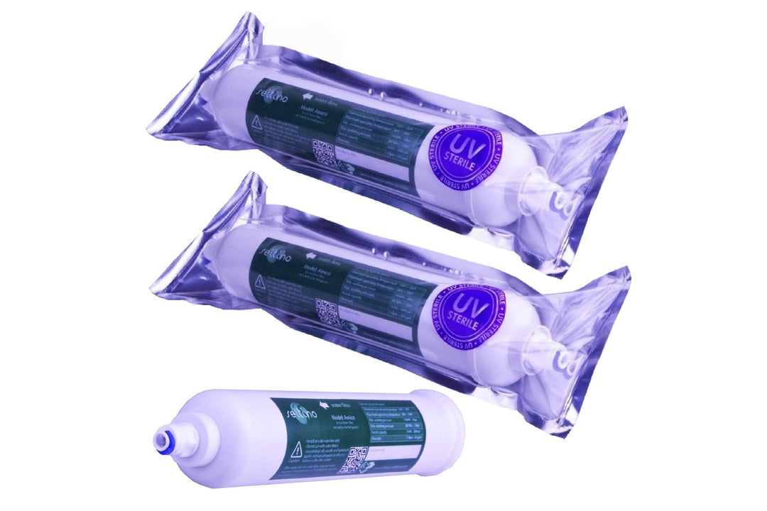 2 x Wasserfilter für Samsung LG Kühlschränke (Side by Side) Anschluss über 5 mm Schlauch beidseitig