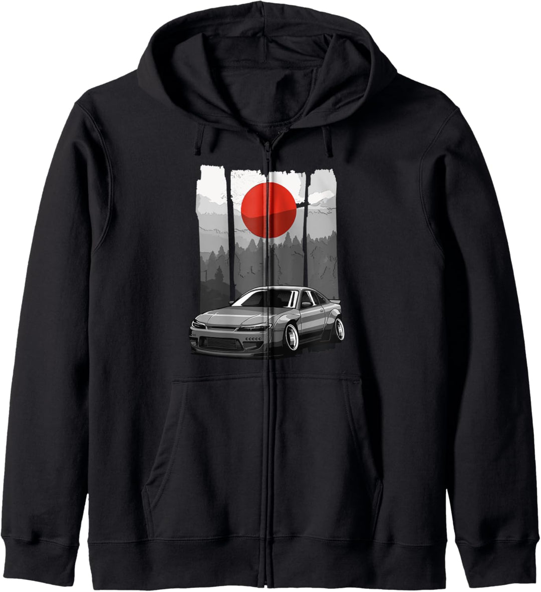 JDM S15 Silvia Japan Drift Auto Aufgehende Sonne Tuning Kapuzenjacke