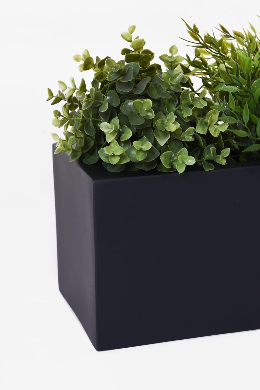 VIVANNO Blumenkasten Balkonkasten Pflanzkasten Fiberglas FLOBO anthrazit - 15x60x17 cm 15x60x17 Anth