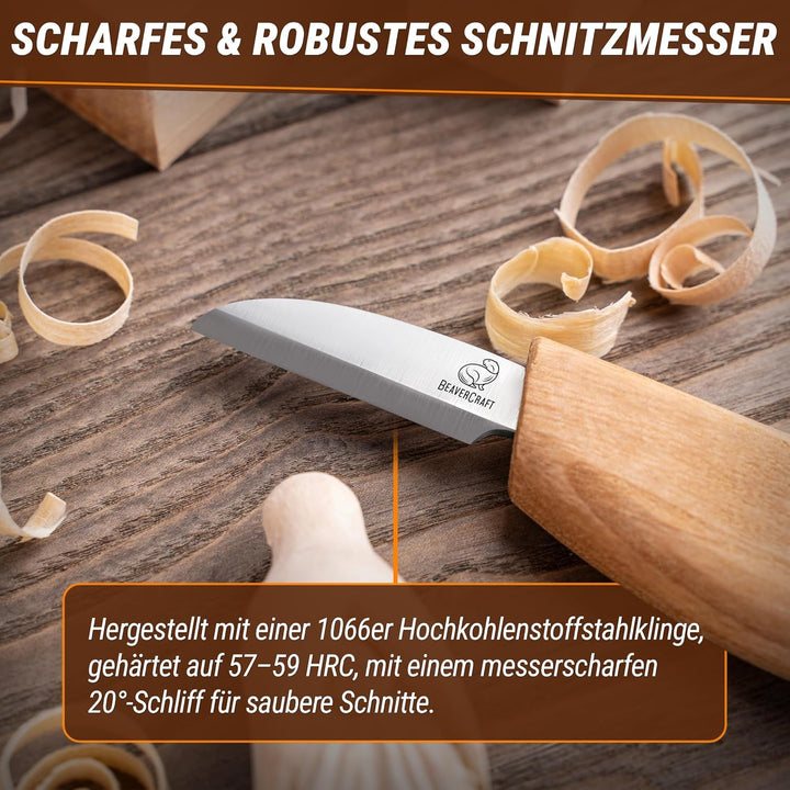 BeaverCraft, Holzschnitz-Set für die Anfänger – Hobby DIY Schnitzset für Erwachsene und Jugendliche