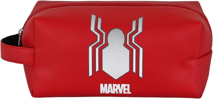 Spiderman Spider-Brick Plus Reise-Kosmetiktasche, Rot, 25 x 12 cm