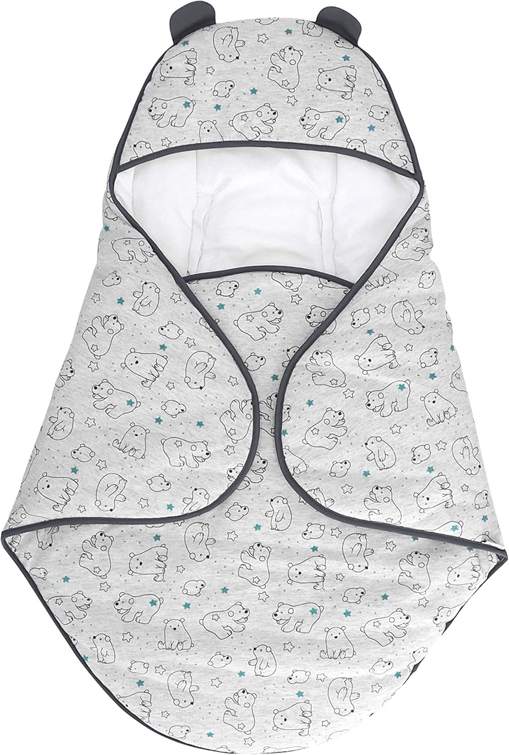Sterntaler Baby Unisex Einschlagdecke Einschlagdecke wattiert Eisbär Elia - Einschlagdecke Babyschal