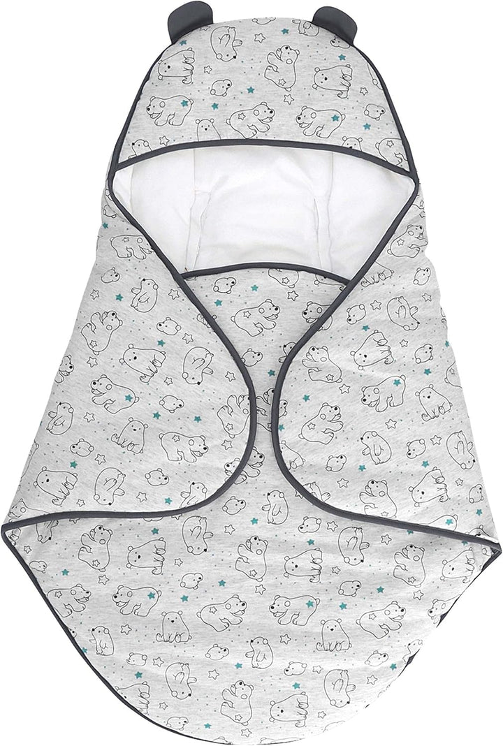 Sterntaler Baby Unisex Einschlagdecke Einschlagdecke wattiert Eisbär Elia - Einschlagdecke Babyschal
