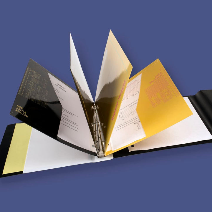 Trapper Keeper Binder, Retro-Design, 2,5 cm Binder inklusive 2 Ordner und extra Tasche, Metallringe