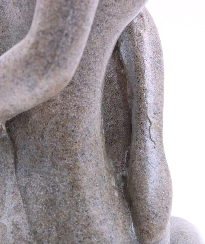 ANCLLO Statuen Skulptur Figuren Statuetten Kreative Harz Seitlich Gebet Yoga Mädchen Charakter Figur