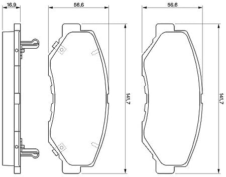 Bosch BP947 Bremsbeläge - Vorderachse - ECE-R90 Zertifizierung - vier Bremsbeläge pro Set