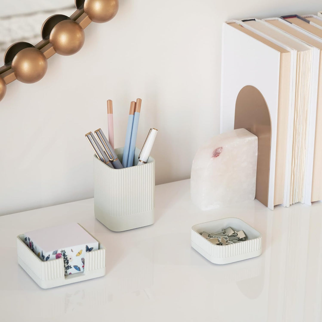 Ästhetisches Schreibtisch-Organizer-Set für Ihr Büro, stabiles Schreibtischzubehör aus Beton für Dam