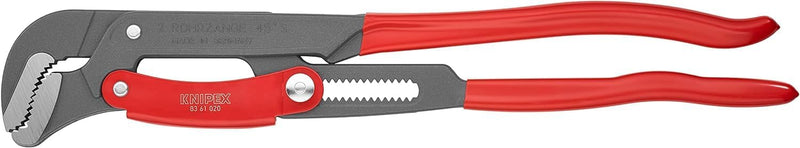 KNIPEX Rohrzange S-Maul mit Schnelleinstellung, Chrom-Vanadium, grau pulverbeschichtet, mit rutschhe