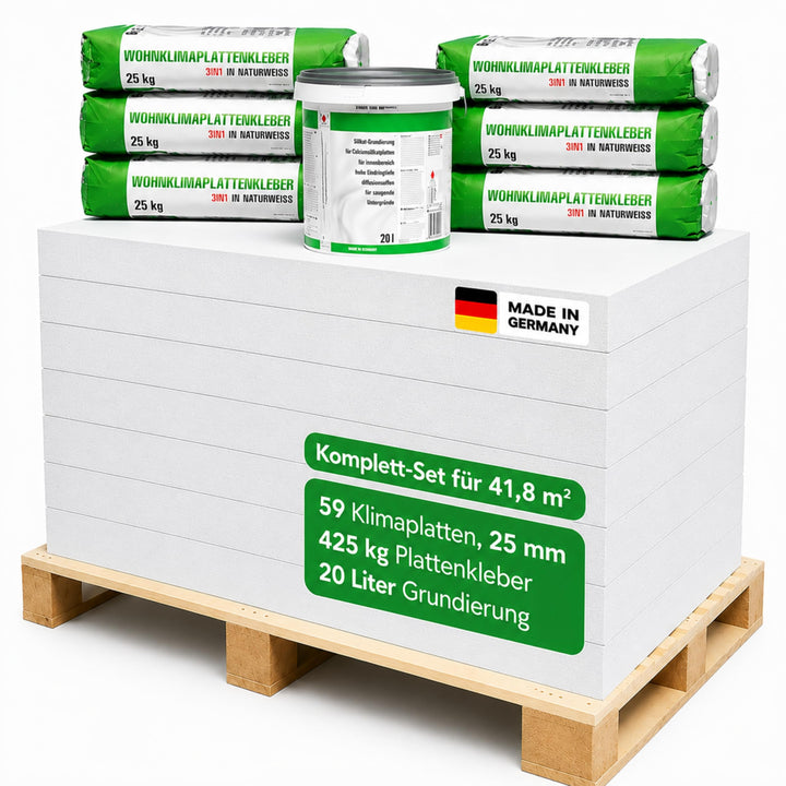 Klimaplatte 25mm Calciumsilikat Dämmplatte für innen | Kalziumsilikatplatten gegen Schimmel &amp; Feucht