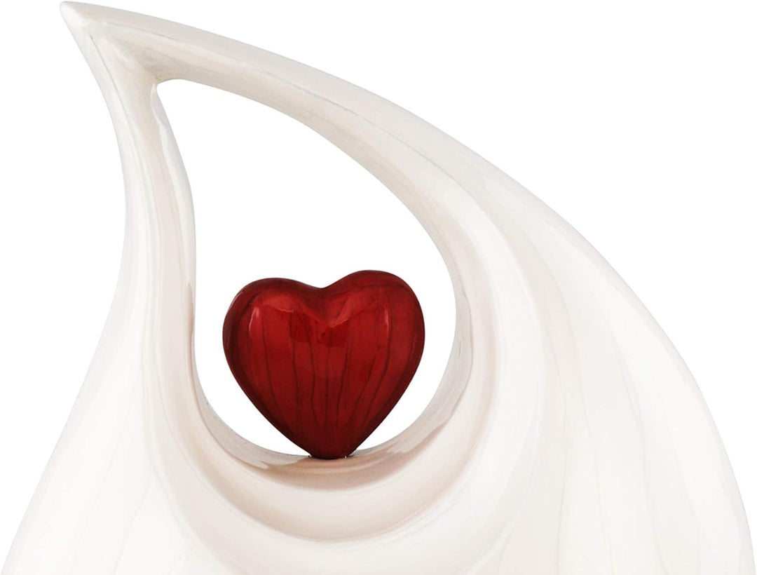 Urnen für Asche, Herz der Liebe Urne für Asche, Erwachsene Urne für Beerdigung, Kolumbarium oder Zuh