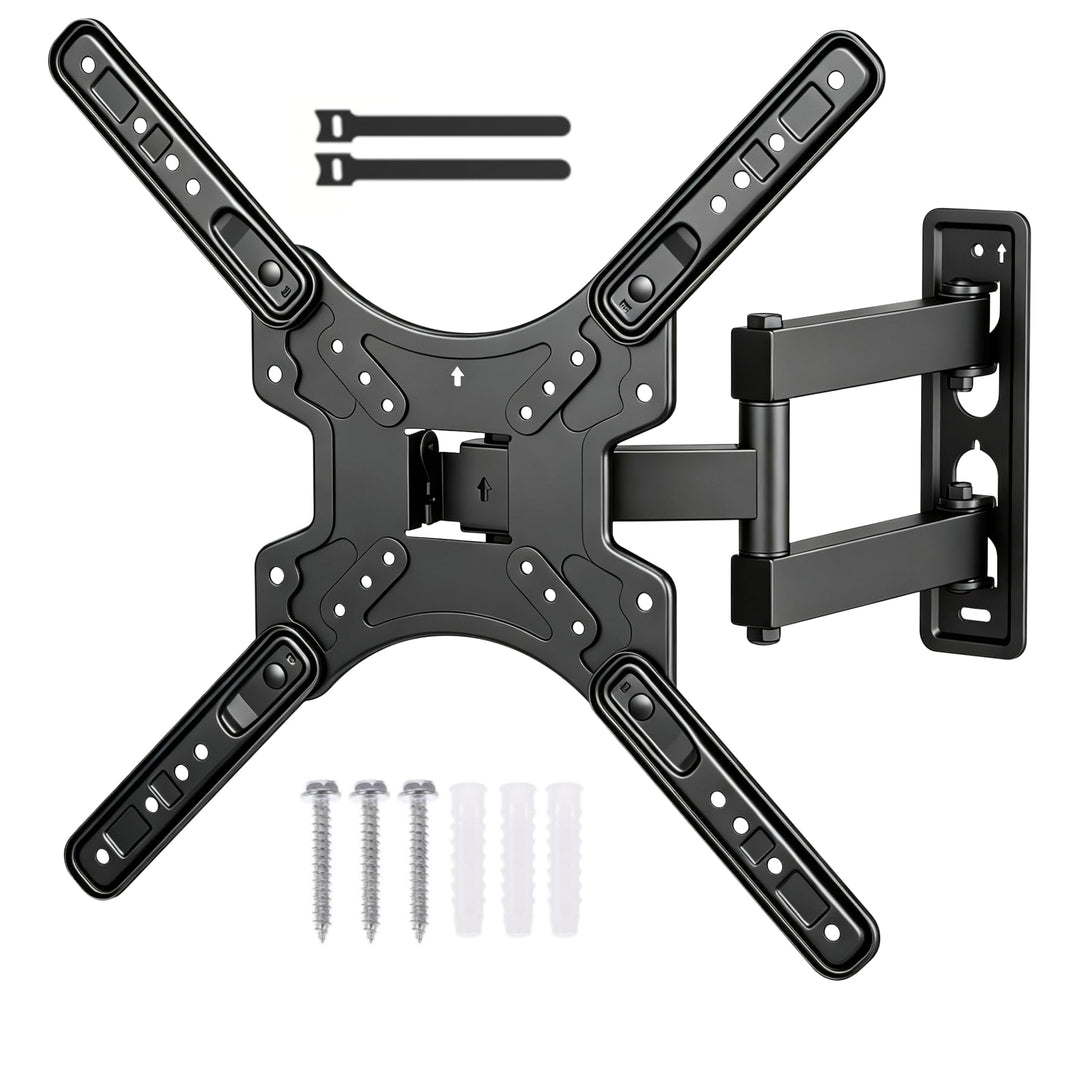 XINLEI TV Wandhalterung Schwenkbar Neigbar, TV Halterung für 26-65 Zoll Flach &amp; Curved Fernseher bis