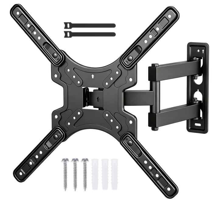 XINLEI TV Wandhalterung Schwenkbar Neigbar, TV Halterung für 26-65 Zoll Flach &amp; Curved Fernseher bis