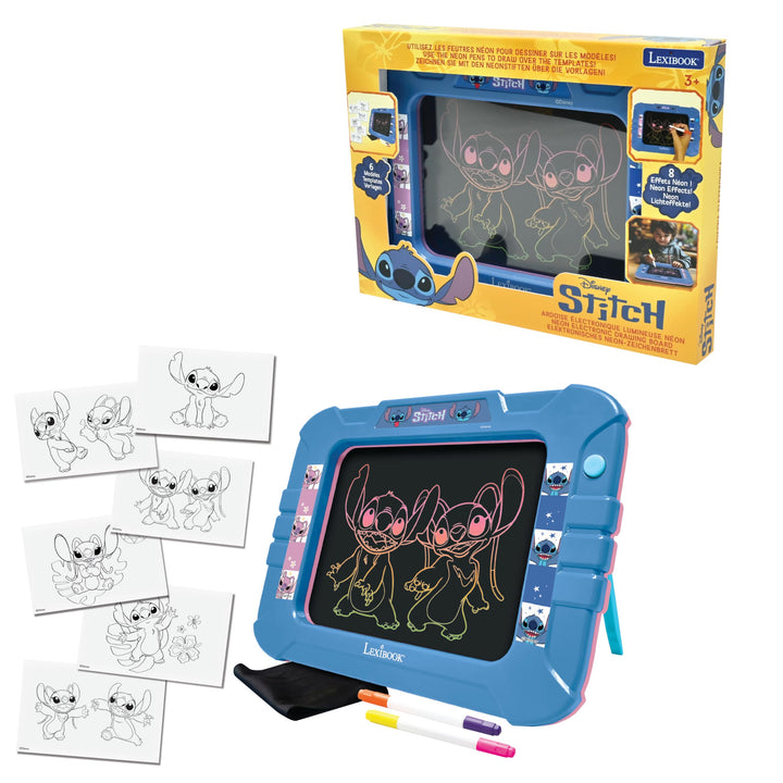 Lexibook, Disney Stitch, Elektronische Tafel, Neonlicht-Effekt, 8 Farbige Lichteffekte, 6 Inklusive