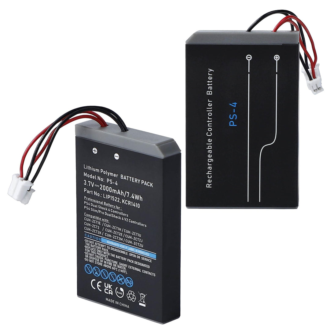 SHAWOROCE 2X Akku Batterien LIP1522 KCR1410 Kompatibel mit Sony PS4 DualShock 4 Slim Pro V1 V2 CUH-Z