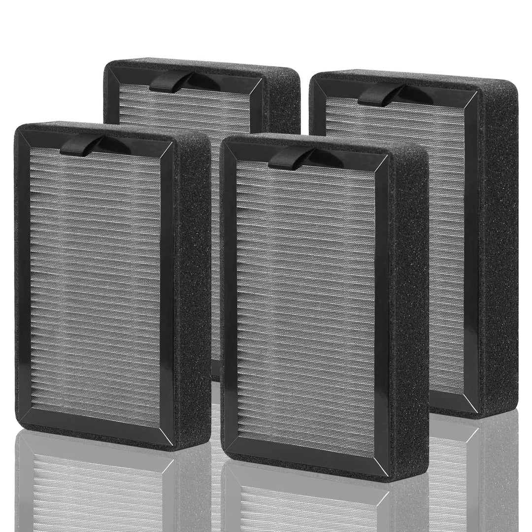 (4 Stück) Luftreiniger-Filter Ersatz kompatibel für LEVOIT LV-H128/PUURVSAS (HM669A) / ROVACS (RV60)