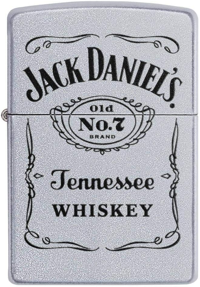 ZIPPO,49080,I AA8Geschenk-Set, JackDaniel´s Flachmann undFeuerzeug, Metall Jack Daniels Feuerzeug &