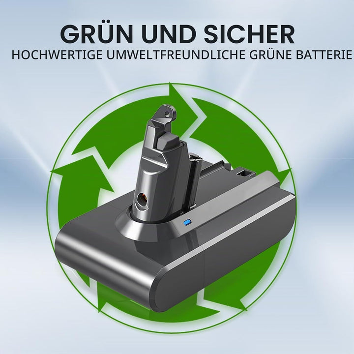 Akku für Dyson V6 Serie, 7500mAh Neues Upgrade Hochkapazitäts Ersatzakku für Dyson V6 Tier/Absolut/M