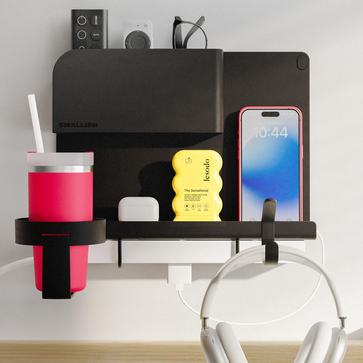 WallShelfie Bettseitiges Nachttischregal für Etagen- &amp; oberes Bett, Studentenwohnheim Essentials, Ho