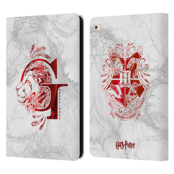 Head Case Designs Offizielle Harry Potter Gryffindor Aguamenti Deathly Hallows IX Leder-Wallet-Hülle