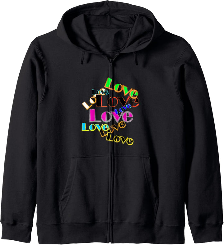 Love Liebe Design für Damen Mädchen und Kinder Kapuzenjacke