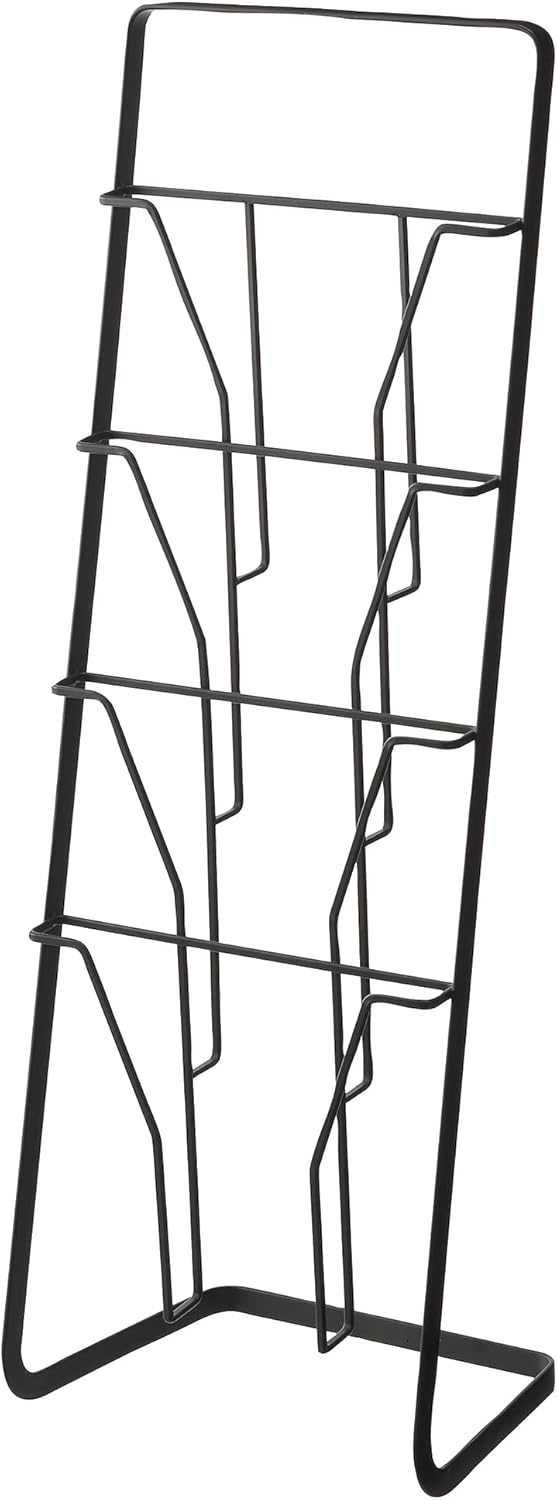 Magazine stand 4 folders - Tower - black Schwarz, Schwarz