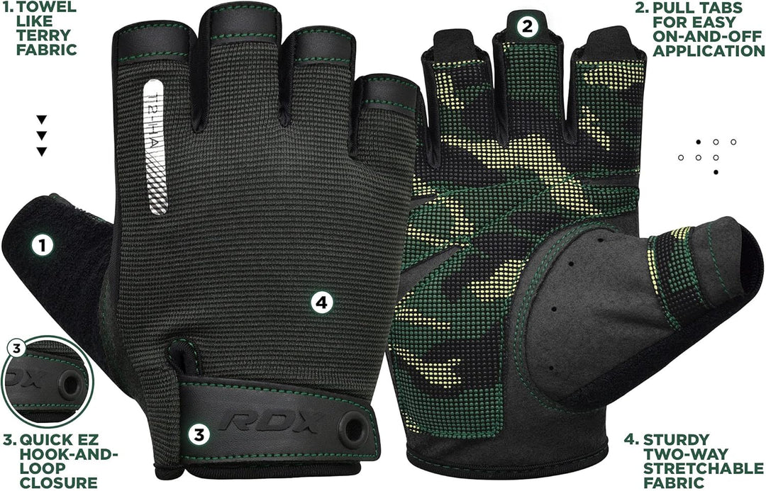 RDX Gewichtheberhandschuhe, zusätzliche Dehnbare Lange Handgelenkstütze, voller Handflächengriff, Mä