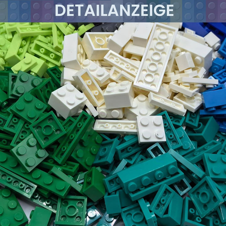 1500 Basic Bausteine Box, Klassische Basis Steine Nachfüllpacks Kompatibel zu Allen Anderen Herstell