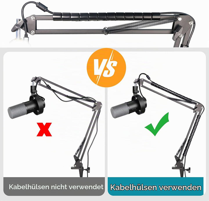FIFINE K688 Mikrofonarm Boom Arm - Mikrofon Schwenkarmständer kompatibel mit FIFINE Recording XLR/US