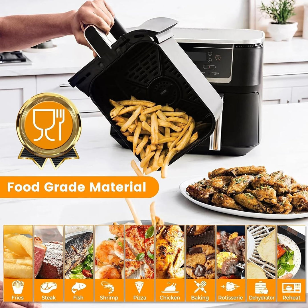 Luftfräter Grillplatte für Ninja Foodi AF500UK 10.4L 7 in 1 AF400UK 9.5L 6 in 1 DualZone 2 Schublade