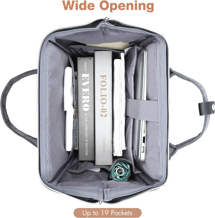 Lekesky Rucksack Damen Schultasche mit Laptopfach &amp; Anti Diebstahl Tasche, 15.6 Zoll Laptoprucksack