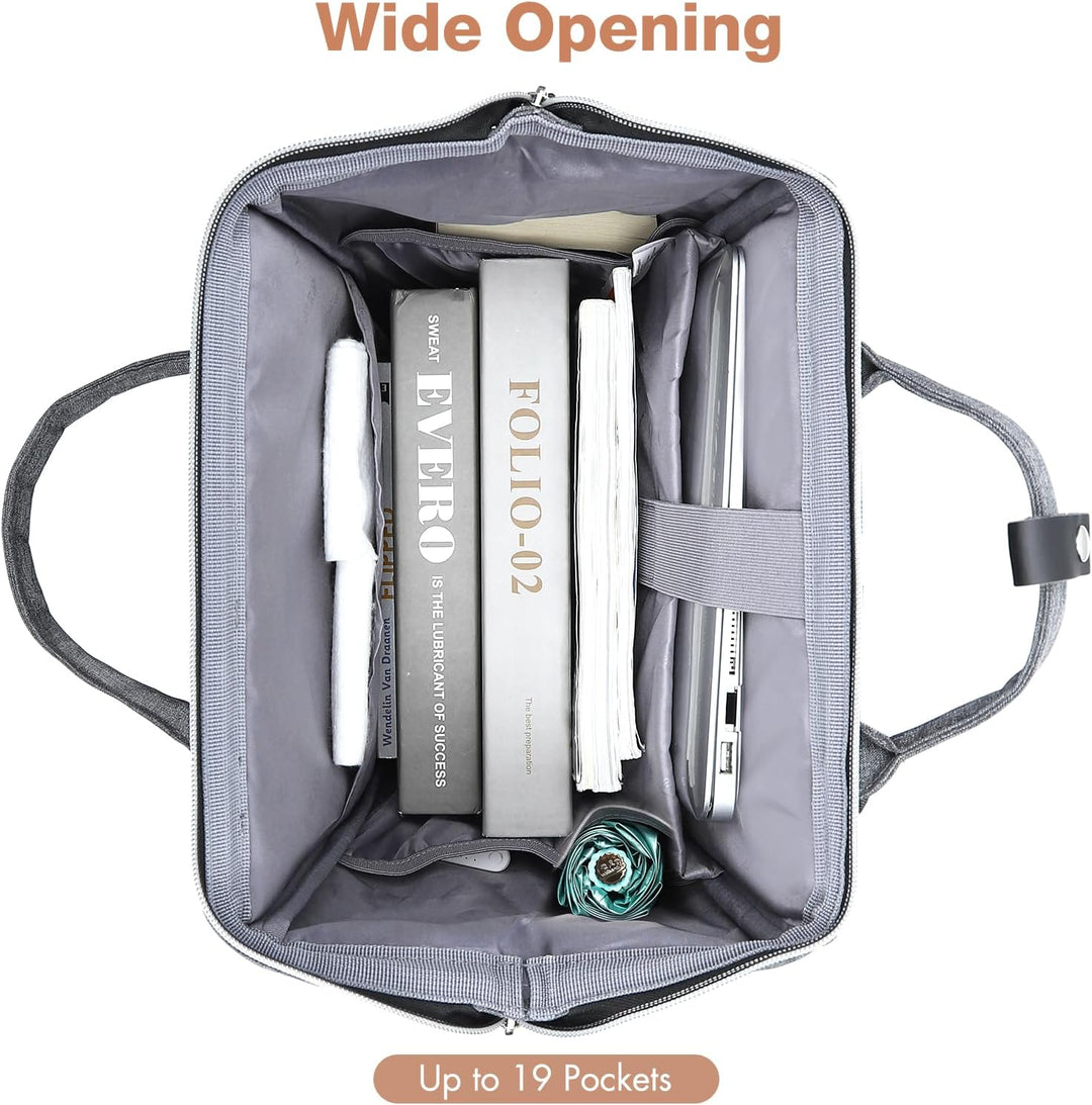 Lekesky Rucksack Damen Schultasche mit Laptopfach & Anti Diebstahl Tasche, 15.6 Zoll Laptoprucksack