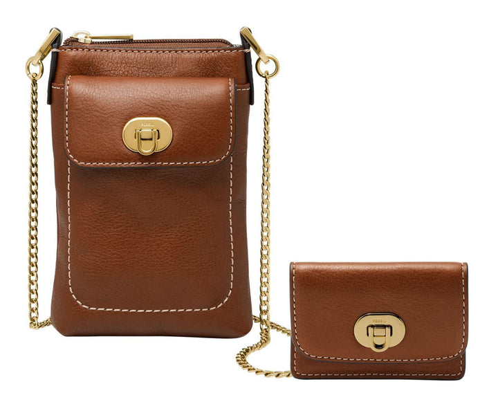 Fossil Damen Harper Umhängetasche, 10.8 L x 2.5 W x 17.1 cm H Brown, Brown