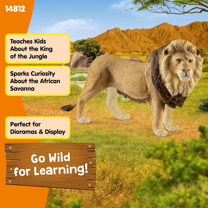 SCHLEICH 14812 Löwe, für Kinder ab 3+ Jahren, WILD Life - Spielfigur FFP, FFP