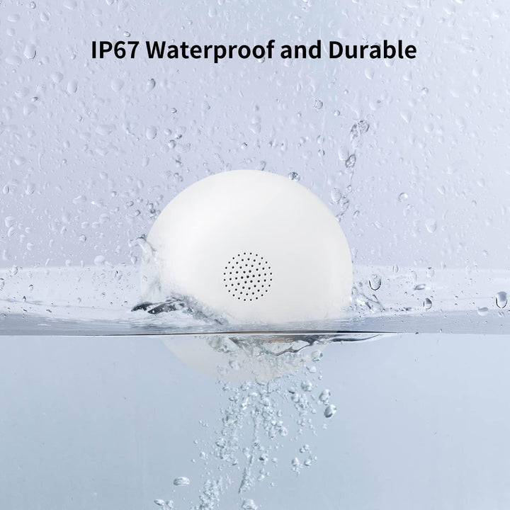 HEIMAN Wi-Fi Wasseralarm,WLAN Wassermelder mit Batterie,Smart Wassersensor,75 dB WiFi-2.4Ghz für Küc