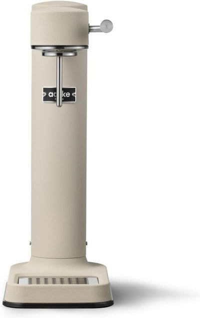 Aarke Carbonator 3, Premium Wassersprudler aus Edelstahl mit Aarke Flasche, Sand Finish, Sand