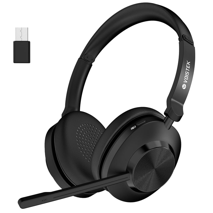 Kabelloses Headset, Bluetooth On-Ear Headset mit Mikrofon und Rauschunterdrückung,USB-Dongle für PC,
