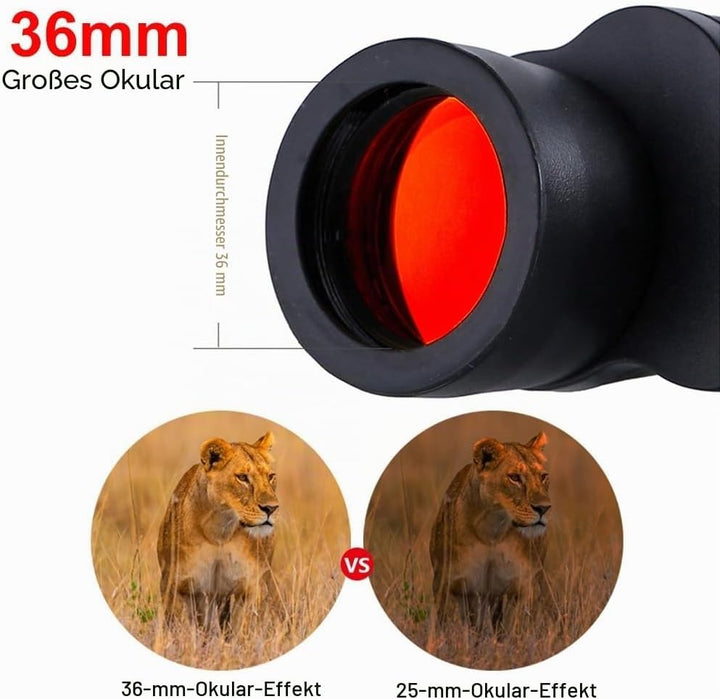 Ferngläser mit Nachtsicht, 80X80 HD Fernglas für Erwachsene, Wasserdicht Taktisches Fernglas mit FMC
