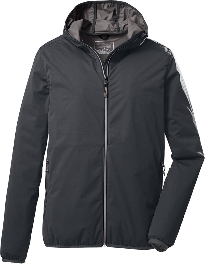 Killtec Herren Kos 60 Mn Jckt 2-Lagen Fuktionsjacke/Outdoorjacke mit Kapuze, packbar S Schwarz, S Sc
