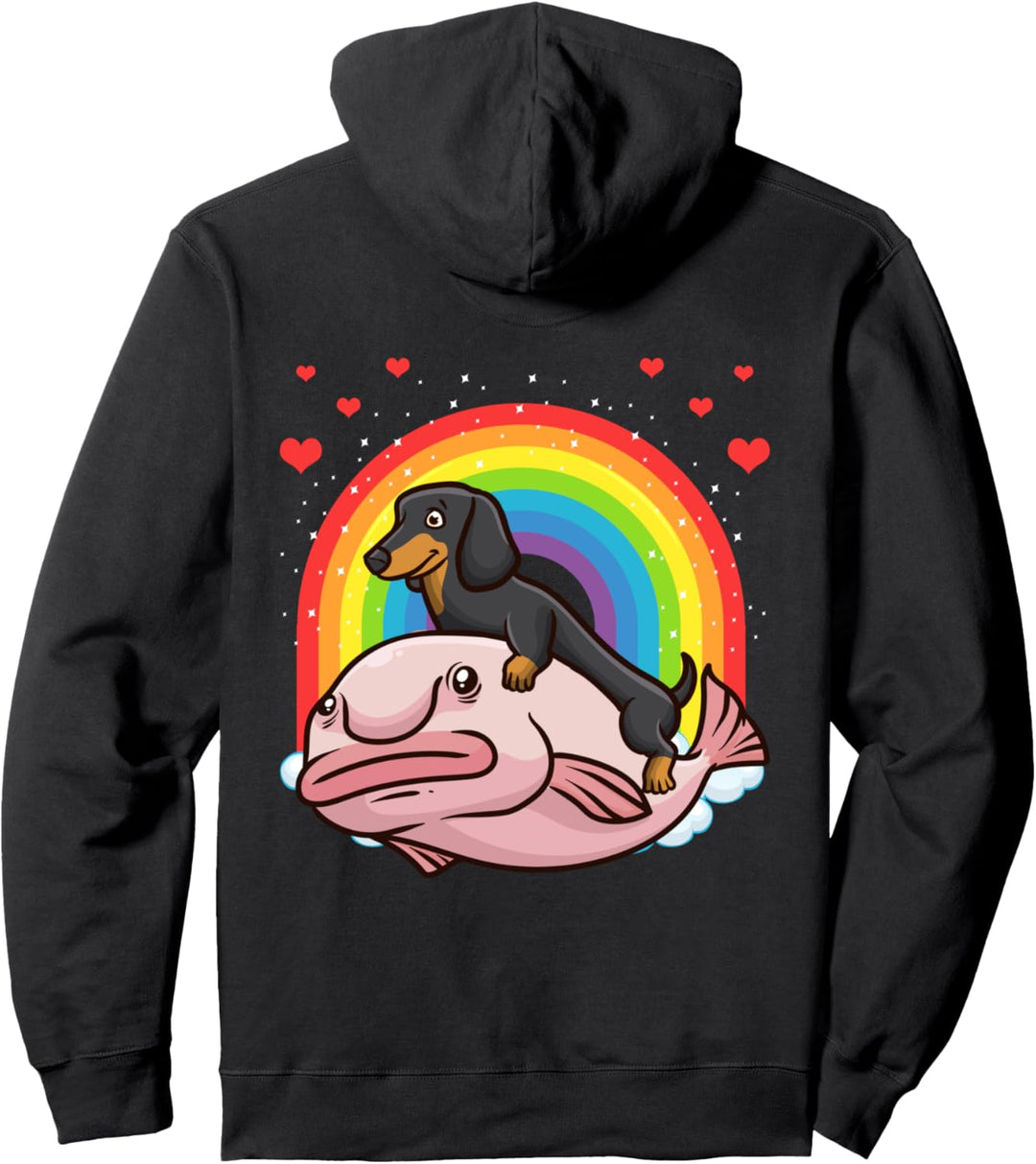 Dackel Hund Teckel Blobfisch Pullover Hoodie