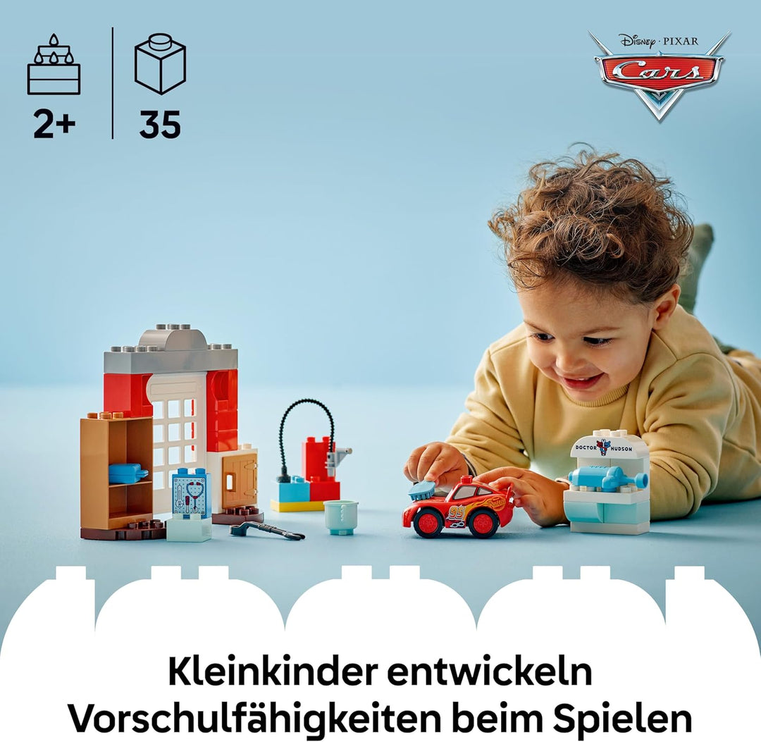 LEGO DUPLO │ Disney and Pixar Cars – McQueens Besuch in Docs Werkstatt Rennwagen für Kleinkinder mit